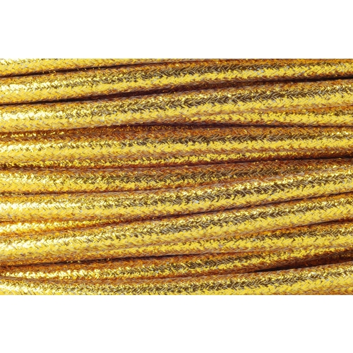 kabel w oplocie złoty chrom